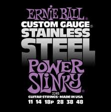 ERNIE BALL 2245 --    Stainless Steel Power Slinky (11-14-18p-28-38-48)