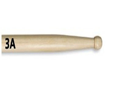 VIC FIRTH 3A -- барабанные палочки, тип 3A с деревянным наконечником, материал - орех, длина 16 3/16