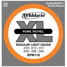 D'ADDARIO EPN110 PURE NICKEL REGULAR LIGHT  --   , , 10-45