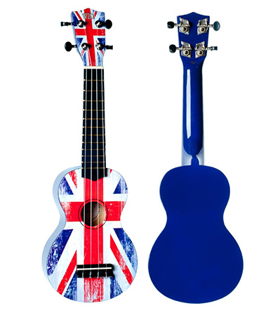 WIKI UK/GB  -- óêóëåëå ñîïðàíî, 4-ñòðóííûé, ëèïà, ðèñóíîê "áðèòàíñêèé ôëàã", ÷åõîë â êîìïëåêòå