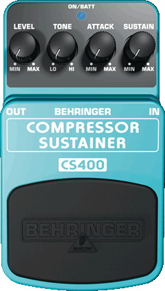 BEHRINGER CS400 -- педаль эффектов динамической обработки для гитар, бас-гитар и клавиш