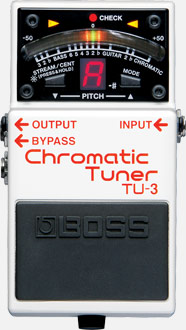 BOSS TU-3 -- гитарная педаль, tuner , metronom