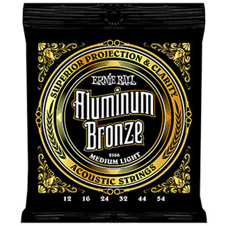 ERNIE BALL 2566 --   .  Aluminum Bronze Medium Light (12-16-24w-32-44-54)