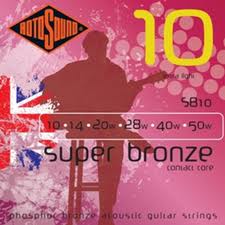 ROTOSOUND SB10  -- струны для акустической гитары, покрытие-фосфорированная бронза, 10-50