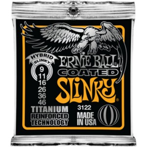 ERNIE BALL 3122 --    (9-11-16-26-36-46) Titanium RPS Hybrid Slinky 