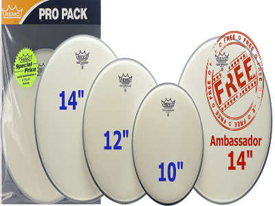 REMO PP-0110-BA AMBASSADOR PRO PACK --   (AMBASSADOR COATED 10'.12'.14'-2.)