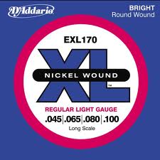 D'ADDARIO EXL170 XL NICKEL WOUND -- струны для бас-гитары Long Regular Light 45-100