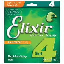 ELIXIR 14052 NanoWeb Light --   - (045-065-080-100) - 4 Long Scale
