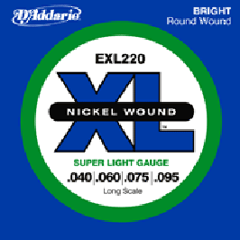 D'ADDARIO EXL220 XL NICKEL WOUND --     Super Soft Long 40-95