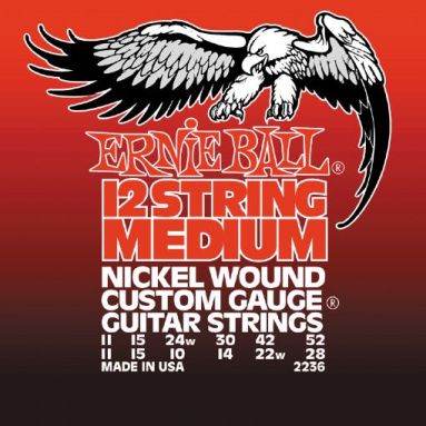 ERNIE BALL 2236 --   12 .  Medium Nickel  Wound
