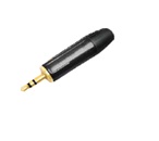 SEETRONIC MTP3C-BG -- кабельный разъем Jack 3.5мм TRS (стерео) штекер, черный, золоченые контакт