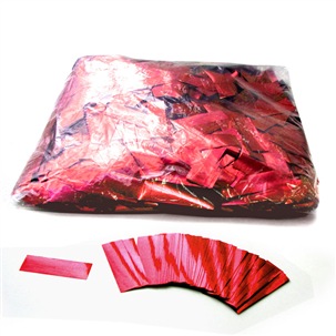 GLOBAL EFFECTS - - конфетти металлизированное 17х55мм красный, яркий цвет, медленно парит в воздухе
