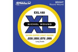 D'ADDARIO EXL180 Nickel Wound -- ������ ��� ���-������, Extra Super Light, 35-95, Long Scale