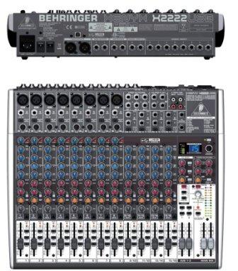 BEHRINGER  X 2222USB -- ��������� �����, 8 ����, 4 ������, 3 AUX-����, 2 ��������