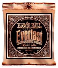 ERNIE BALL 2544 -- ������ ��� �����. ������ Everlast Coated Phosphor Bronze Medium (13-17-26-34-46-5