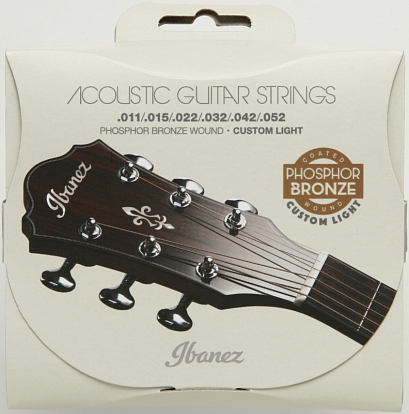 IBANEZ IACSP62C -- струны для акустической гитары, фосф,бронза 80/20, 11-52, лёгкое натяжение