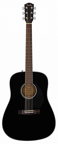 FENDER CD-60S Black WN-- акустическая гитара,  цвет черный