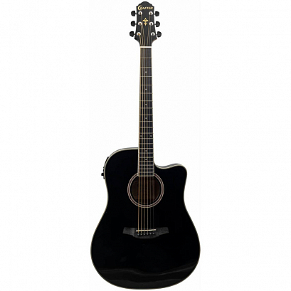 CRAFTER HD-250 CE/BK -- электроакустическая гитара, верхняя дека ель, корпус кр. дерево, цвет черный