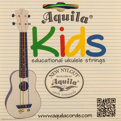 AQUILA KIDS 160U -- разноцветные струны для укулеле сопрано/концерт/тенор 