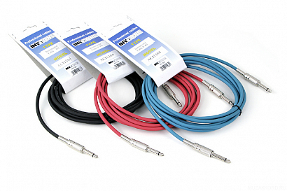 INVOTONE ACI1302B -- инструментальный кабель, mono jack 6,3 <-> mono jack 6,3, синий, длина 2 м