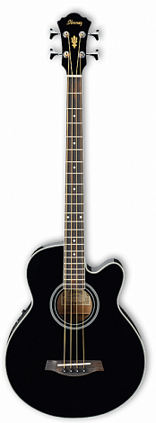 IBANEZ  AEB 8E BLACK -- акустическая бас-гитара