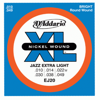 D'ADDARIO EJ20 --    Jazz Extra Light, 10-49