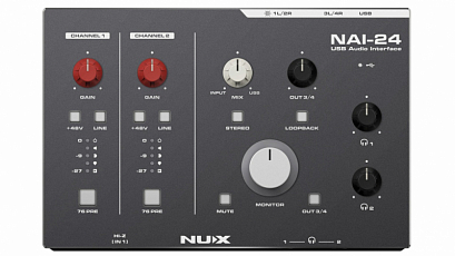 NUX NAI-24 -- �������������� USB  2 �����  4 ������ 32 ���/192 ���.