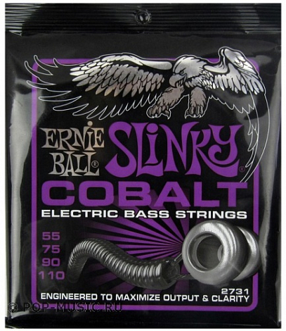 ERNIE BALL 2731 -- ������ ��� ���-������ ������� ������� Cobalt Power Slinky (55-75-90-110)