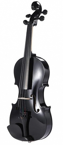 BRAHNER  BVC-370/MBK 4/4 -- скрипка, смычок, футляр с ремнём, канифоль, цвет - чёрный металик