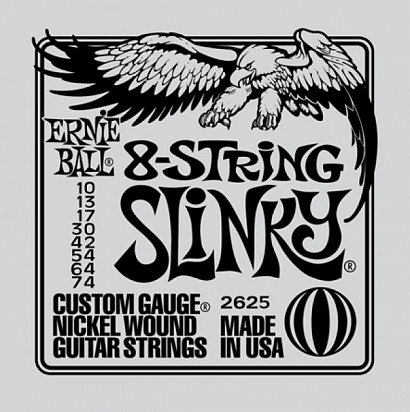 ERNIE BALL 2625 --     8-String Slinky (10-13-17-30-42-54-64-74)