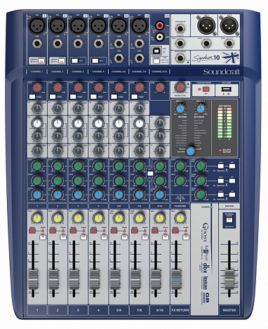 SOUNDCRAFT Signature 10 -- àíàëîãîâûé ìèêøåðíûé ïóëüò, 10 âõîäîâ, 6 x preamps, 2 x dbx Lim., 2 x USB