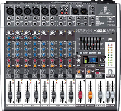 BEHRINGER  X 1222USB --  , 4 , 4 , 2 AUX,  USB-, 