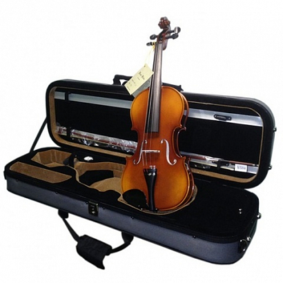 HANS KLEIN HKV-7 AN 4/4 -- скрипка 4/4 со смычком в кейсе, верхняя дека - резонансная германская ель