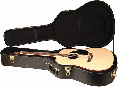 SM GC-1AL -- Кофр д/эстрадной гитары, Кож.зам/Пена/Велюр, вн.отделение, карман, лямка, цв.коричневый