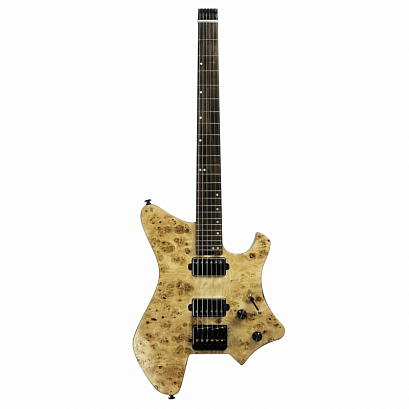 EART GW2 Natural -- безголовая электрогитара, топ - кап тополя (poplar burl) натуральный