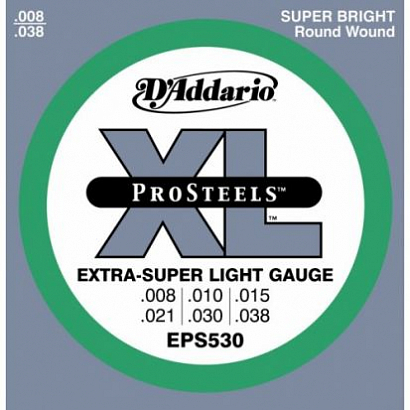 D'ADDARIO EPS530 XL PRO STEEL --   - Extra-Super Light 8-38