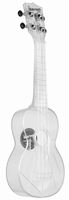 WATERMAN BY KALA KA-SWT -- укулеле сопрано, АБС пластик, цвет - прозрачный белый глянцевый, чехол