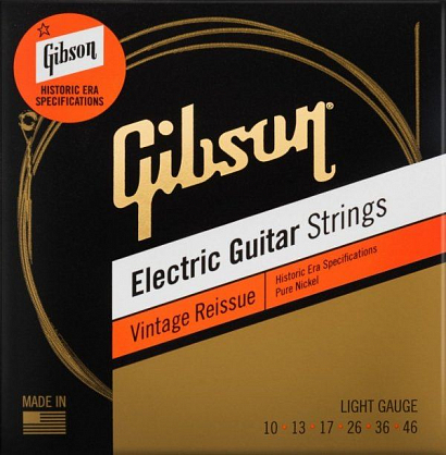 GIBSON SEG-HVR10 VINTAGE REISSUE ELECTIC GUITAR STRINGS LIGHT GAUGE --   