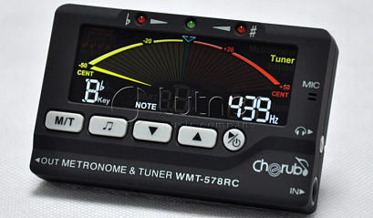 CHERUB WMT-578RC -- метроном/тюнер, тон-генератор, Chromatic / Guitar / Bass/ Violin/ Ukulele, C, F,