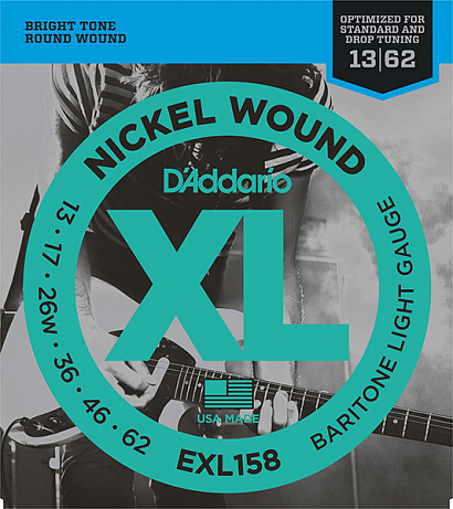 D'ADDARIO EXL158 XL NICKEL WOUND --    Baritone-Light 13-62