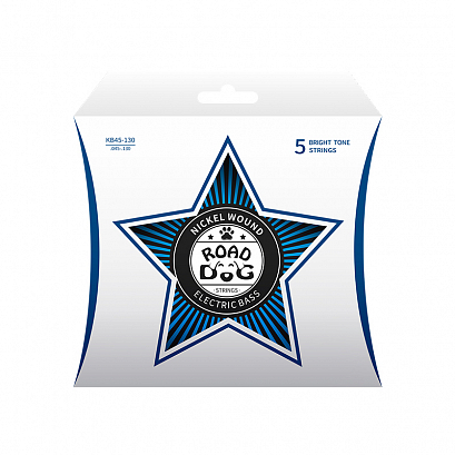 ROAD DOG KB45-130 -- струны для 5-струнной бас-гитары покрытие PVD никелированные, 45-130