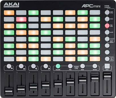 AKAI PRO APC MINI USB -- ���������� ��� Ableton, ����� Clip Launch 8x8, 8 ����������� ��������