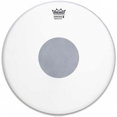 REMO EMPEROR X 14' X Coated Black Dot   --  14" Emperor coated,    BX - 0114-10