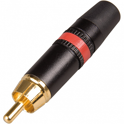 NEUTRIK NYS373-2 -- разъем RCA штекер на кабель ?6.1 мм, позолоченные контакты, черная маркировка
