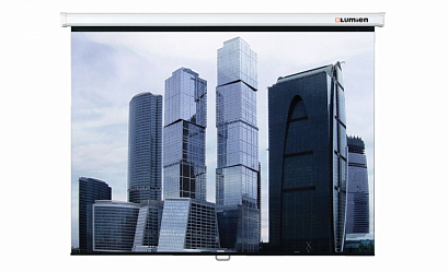 LUMIEN LEP-100103 - проекционный экран настенный 1:1, 200x200, возможность потолочн./настенного креп