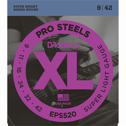 D'ADDARIO EPS520 XL PRO STEEL --   - Super Light 9-42