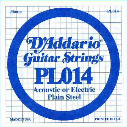 D'ADDARIO PL014 -- одиночная струна ...014