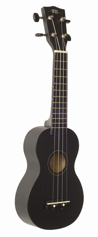 WIKI UK10S BK -- óêóëåëå ñîïðàíî. 4-ñòðóííûé, öâåò ÷åðíûé ìàòîâûé, ÷åõîë â êîìïëåêòå