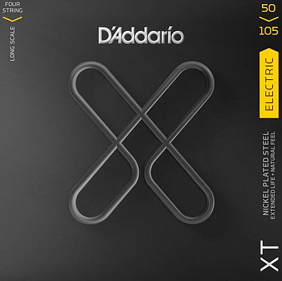 D'ADDARIO XTB50105 XT -- комплект струн для бас-гитары, никелированные, 50-105, с покрытием