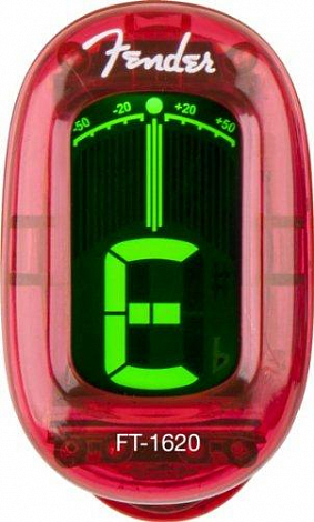 FENDER CALIFORNIA SERIES CLIP-ON TUNER CANDY APPLE RED -- �������� �����-��������